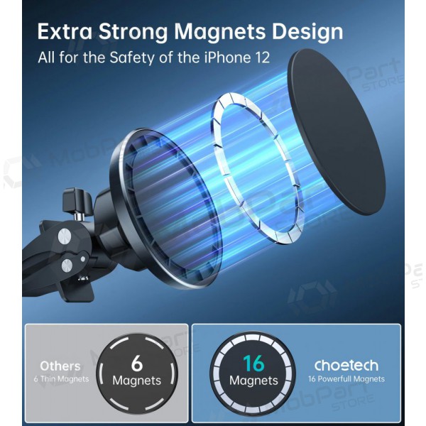 Halterung für Autotelefon Choetech AT0004 Schwarz