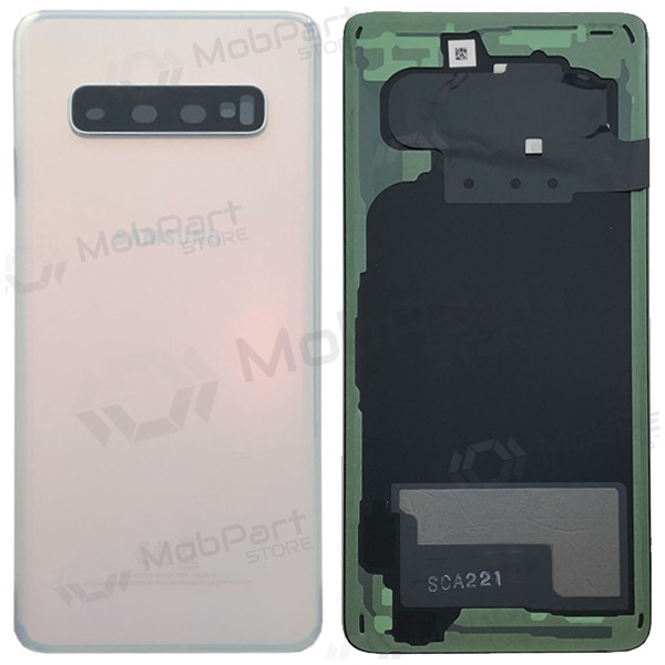 Samsung G973 Galaxy S10 Rückseite Akkudeckel Weiß (Prism White) (gebraucht grade C, original)