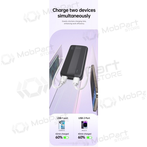externe Batterie Power Bank Awei P19K 5V/2.4A 20000mAh Schwarz