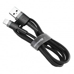USB Kabel Baseus Cafule USB-A to Lightning 1.5A 2.0m Grau-Schwarz CALKLF-CG1