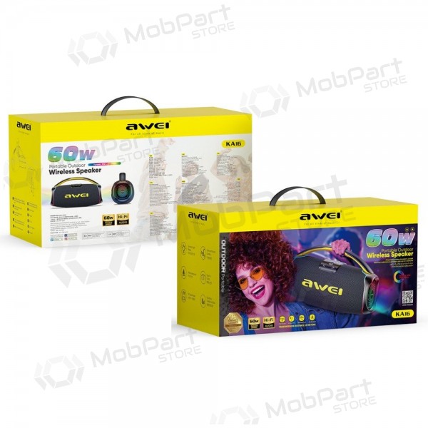 Bluetooth tragbarer Lautsprecher Awei KA16 60W Schwarz