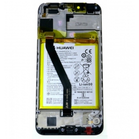 Huawei Y6 2018 / Y6 Prime 2018 Display (Schwarz) (mit Rahmen und Batterie) (service pack) (original)
