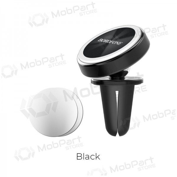 Automobilinis Universal telefono laikiklis Borofone BH6, mounted on ventilation grilles, magnetic, Schwarz