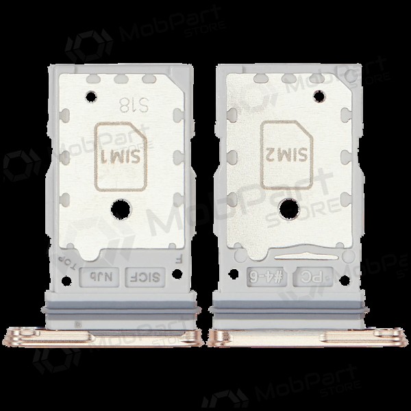 Samsung Galaxy S25, S25+ Dual SIM-Kartenhalter (Rosa / Golden ) (original)