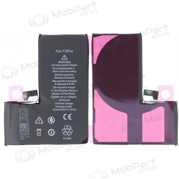 Apple iPhone 15 Pro Akku, Batterie (Premium)