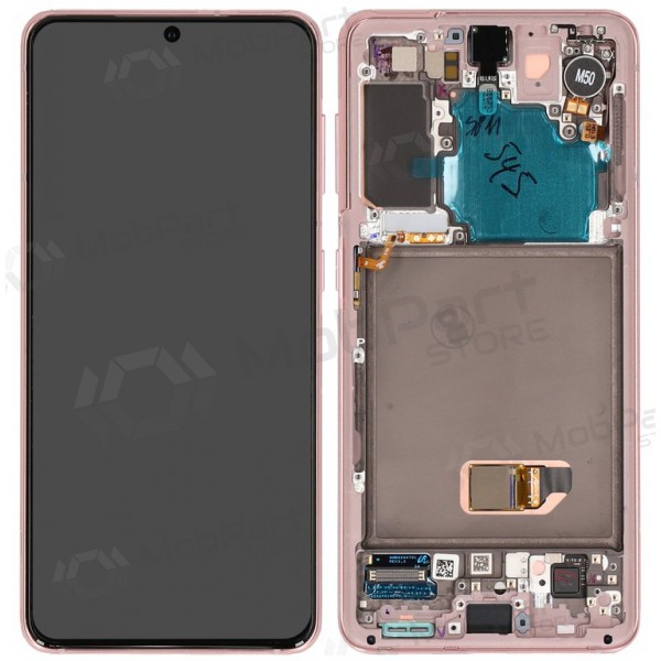 Samsung Galaxy S21 5G Display (Rosa) (mit Rahmen) (original)