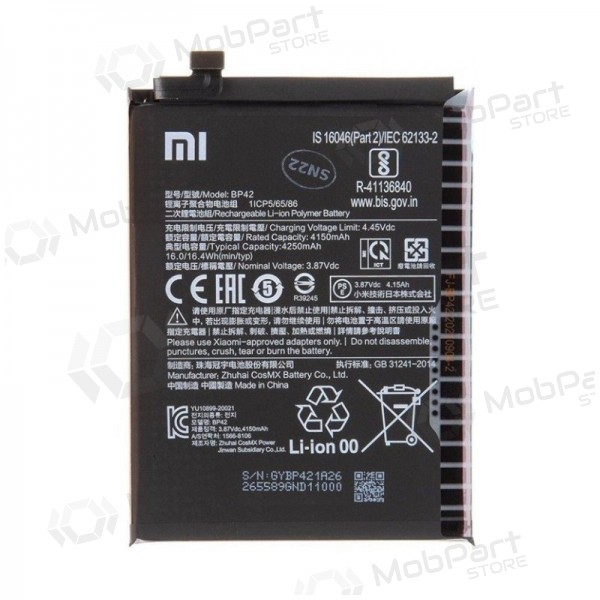 Xiaomi Mi 11 Lite 4G / Mi 11 Lite 5G / 11 Lite 5G NE Batterie, akumuliatorius (original) Xiaomi Mi 11 Lite 4G / Mi 11 Lite 5G / 11 Lite 5G NE Batterie, akumuliatorius (original)