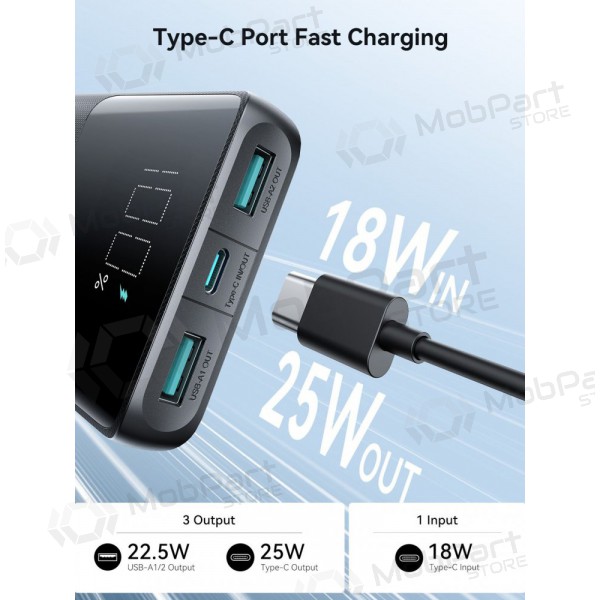 externe Batterie Power Bank Joyroom JR-PBF20 22.5W 10000mAh Schwarz