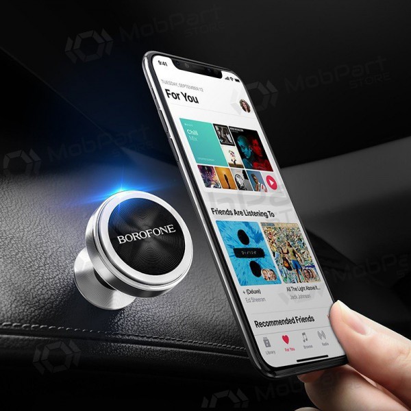 Automobilinis Universal telefono laikiklis Borofone BH5 Platinum, mounted on the dashboard, magnetic