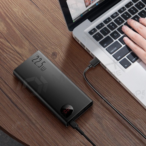 externe Batterie Power Bank Baseus Adaman 22.5W 20000mAh + Type-C 0.3m Schwarz PPAD070101