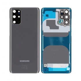 Samsung G985 / G986 Galaxy S20 Plus Rückseite Akkudeckel Grau (Cosmic Grey) (gebraucht grade B, original)