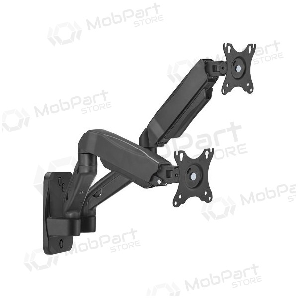 Dviejų 17”-32” monitorių spyruoklinis sieninis laikiklis, Schwarz