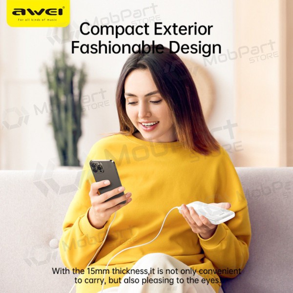 externe Batterie Power Bank Awei P20K 5V/2.4A 10000mAh Schwarz