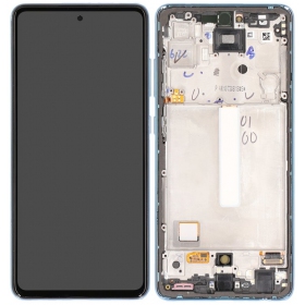 Samsung Galaxy A52 4G / A52 5G Display (Blau) (mit Rahmen) (OLED)