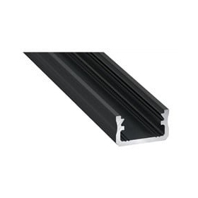 Aliuminis profilis Lumines LED juostoms A (Schwarz, anoduotas, 3m)