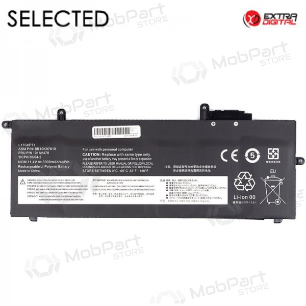 LENOVO 01AV470, 3900mAh Laptop-Batterie / Akku, Selected LENOVO 01AV470, 3900mAh Laptop-Batterie / Akku, Selected