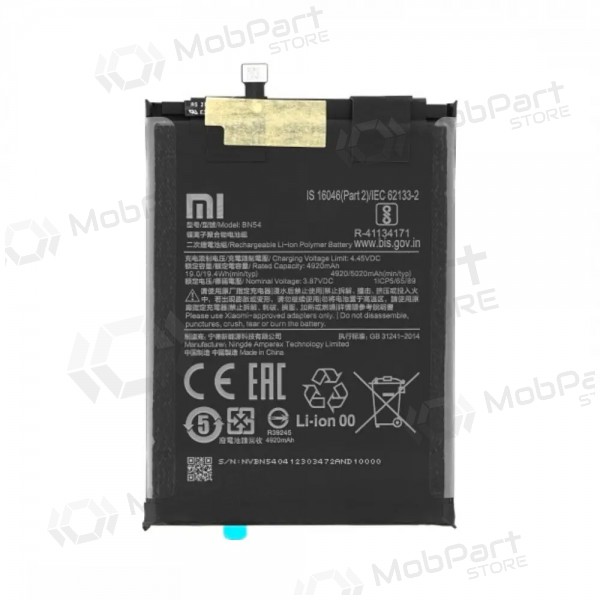 Xiaomi Redmi 9, Redmi Note 9 Batterie, akumuliatorius (BN54) (original) Xiaomi Redmi 9, Redmi Note 9 Batterie, akumuliatorius (BN54) (original)