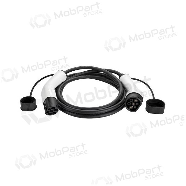 Elektromobilio Ladekabel Type 2 - Type 2, 32A, 22kW, 3-fazė, 7m
