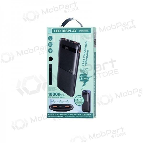 externe Batterie Power Bank Remax RPP-71 22.5W 10000mAh Schwarz