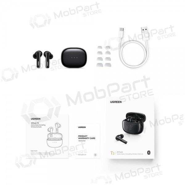 Kabelloss ausinės Ugreen WS106 HiTune T3 Active Noise-Cancelling Earbuds