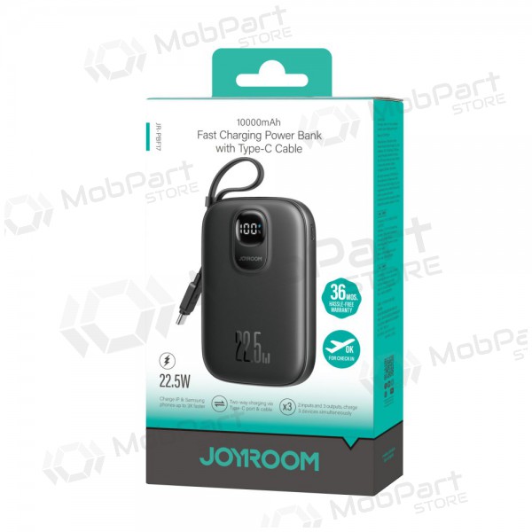 externe Batterie Power Bank Joyroom JR-PBF17 22.5W with USB-C cable 10000mAh Schwarz