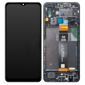 Samsung Galaxy A02 Display (Schwarz) (mit Rahmen) (original)