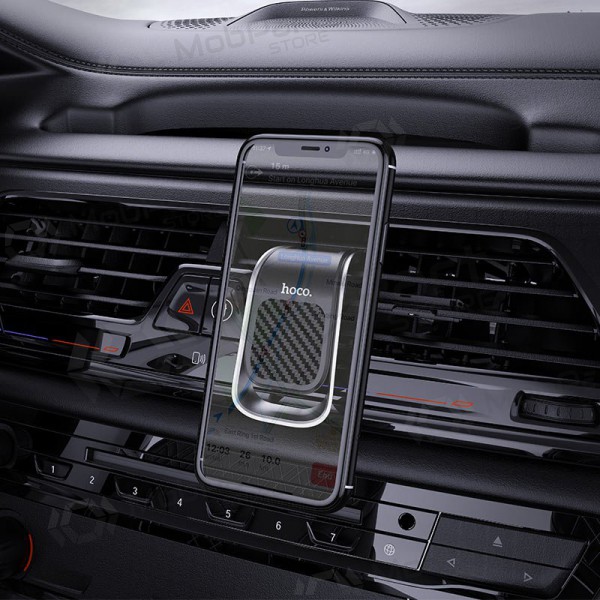 Automobilinis Universal telefono laikiklis Hoco CA74 mounted on ventilation grilles, magnetic, Schwarz-Grau