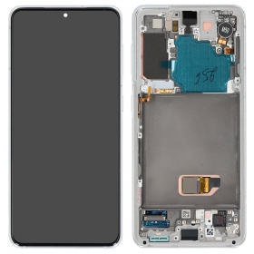 Samsung Galaxy S21 5G Display (Weiß) (mit Rahmen) (original)