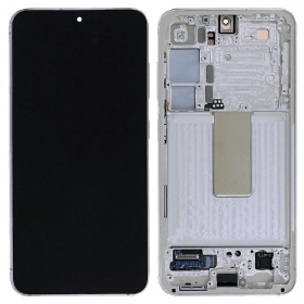 Samsung Galaxy S23 Display (kreminė) (mit Rahmen) (original)