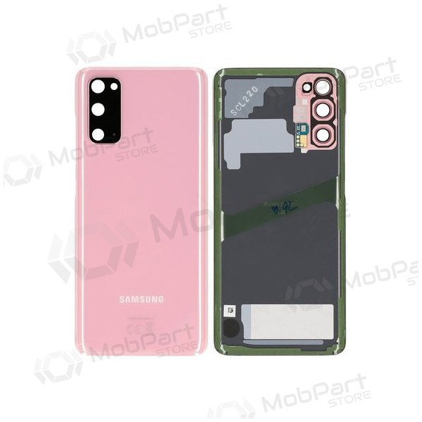 Samsung G981F / G980 Galaxy S20 Rückseite Akkudeckel Rosa (Cloud Pink) (gebraucht grade C, original)