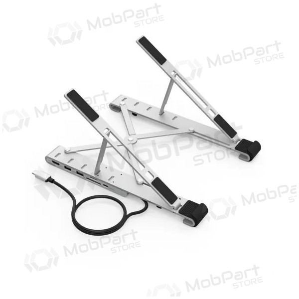 Nešiojamo kompiuterio stovas CHOETECH su 7 prievadų USB Type-C šakotuvu