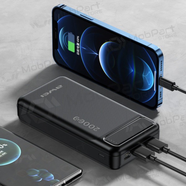 externe Batterie Power Bank Awei P6K 5V/2.1A 20000mAh Schwarz