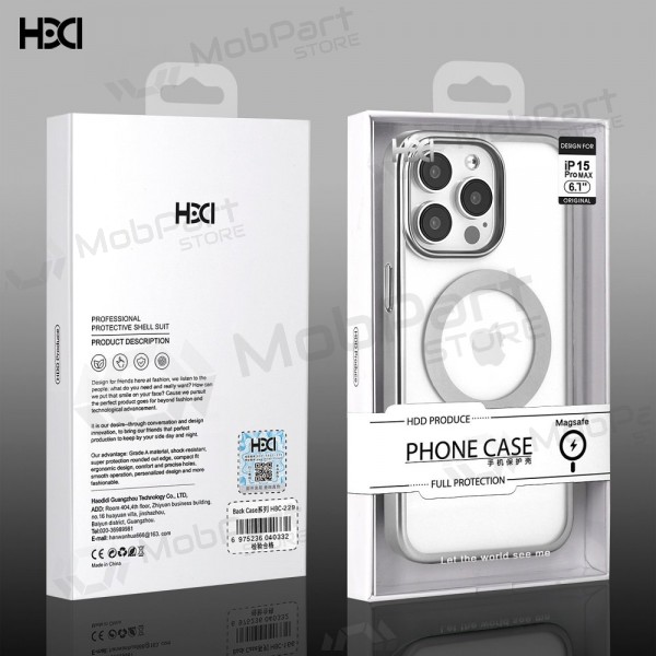 Handyhülle HDD Electro MagSafe Case Apple iPhone 14 Grau